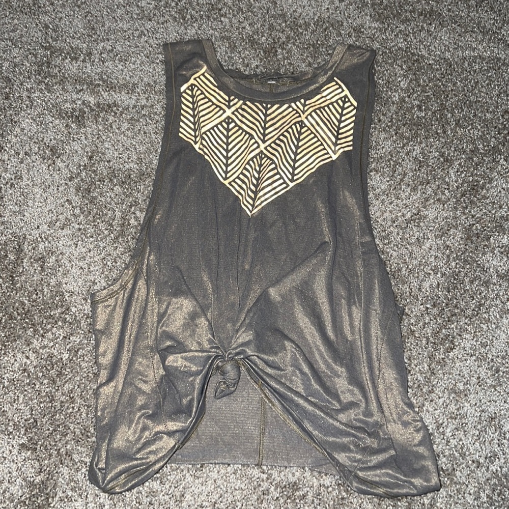 gold lululemon tank